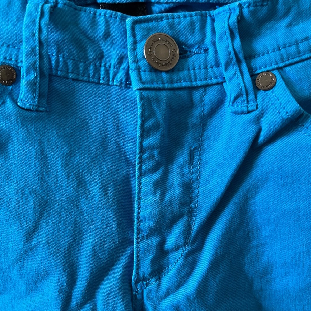 Calvin Klein Jeans Women’s Blue Denim Skinny Crop Jeans Size 8 - Picture 4 of 10